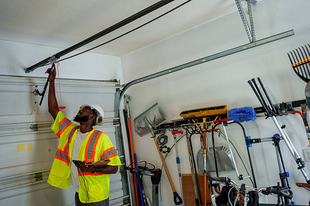 Professional Garage Door Panel Replacement technician working in Gaylord, MI